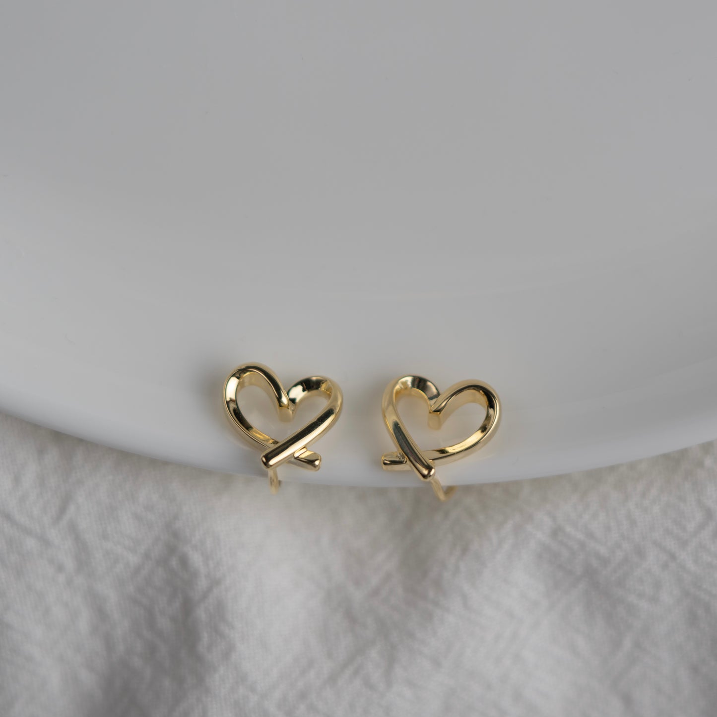 Gold Heart Clip On