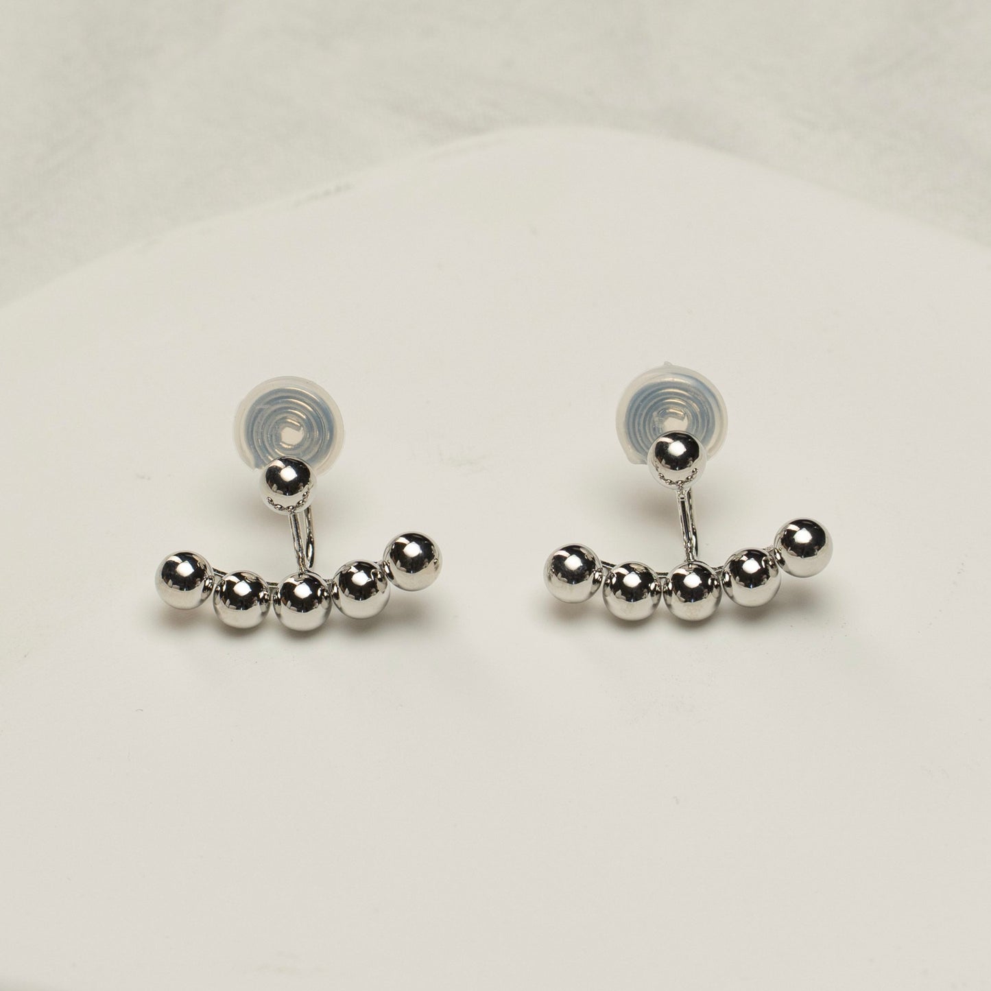 Silver Bead Clip-On